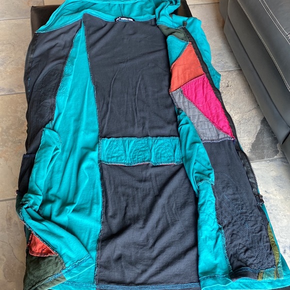 Leopards and Roses Funky Hippy/Boho Zippered Tunic/Hoodie - Size Large - Picture 9 of 13